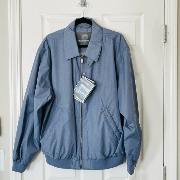 NWT Weatherproof Chambray Bomber Jacket $125 - Picture 1 of 3